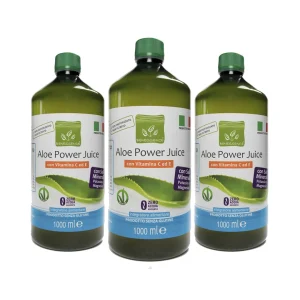 Succo di Aloe 96% con Vitamine C/E+Potassio e Magnesio: Aloe Power Juice x 3